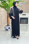 Btk rojda abaya 6187 siyah